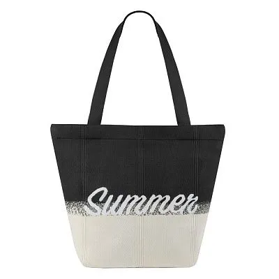 Сумка шоппер BG-580 черная трикотаж Summer