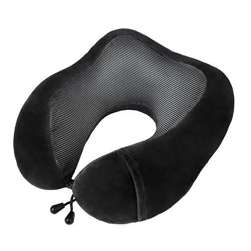 Подушка 3400 memory foam велюр/трикотаж черная