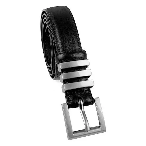 Ремень W-24524-2.5 черн нат.кожа