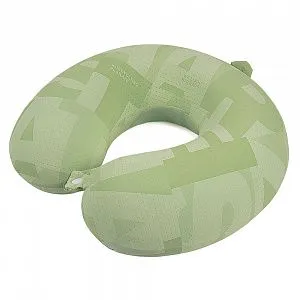 Подушка 3200  memory foam трикотаж с перфорацией Буквы оливка