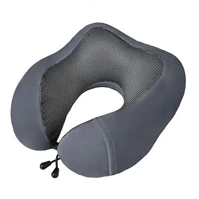 Подушка 3400 memory foam велюр/трикотаж т.серая
